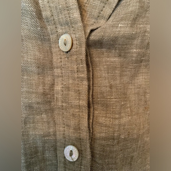 Foxcroft linen collared v neck button up blouse XX-Large quarter sleeve - Picture 11 of 11